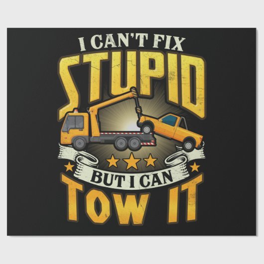 TW-vrachtwagenchauffeur kan niet stuiteren, maar k Cadeaupapier (Vlak)