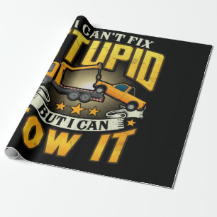 TW-vrachtwagenchauffeur kan niet stuiteren, maar k Cadeaupapier