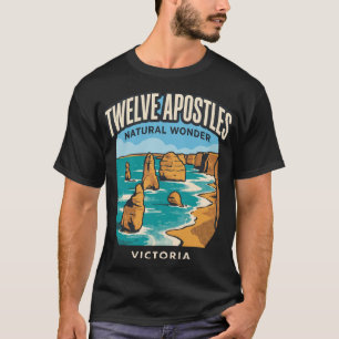 Twaalf Apostelen Victoria Australië Reis Retro T-shirt