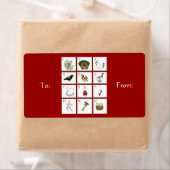 Twaalf dagen kerstcadeau labels (Insitu)