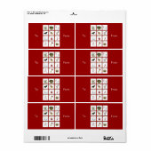 Twaalf dagen kerstcadeau labels (Full Sheet)