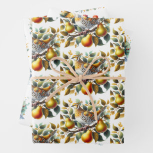 Twaalf dagen kerstfeest inpakpapier vel