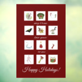 Twaalf dagen Kerstmis mijn ware liefde Raamsticker (Vel 3)