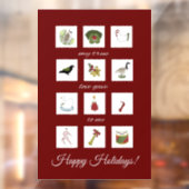 Twaalf dagen Kerstmis mijn ware liefde Raamsticker (Vel 2)