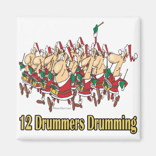 twaalf drummers 12e twaalfde dag magneet