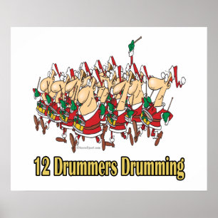 twaalf drummers 12e twaalfde dag poster