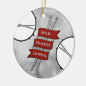 Twaalf Drummers Drumming Kerstdrums Holiday Keramisch Ornament (Links)