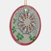 Twaalf drummers Drumming kerstversiering Keramisch Ornament (Rechts)