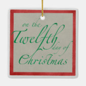 Twaalf drummers Drumming kerstversiering Keramisch Ornament (Achterkant)