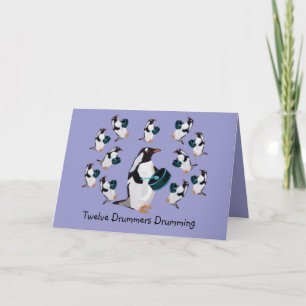 Twaalf drummers feestdagen kaart