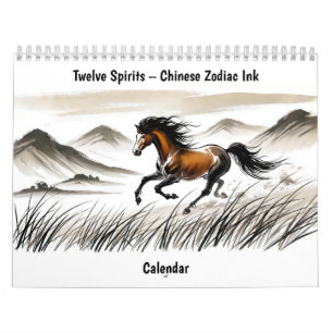 Twaalf Geesten – Chinese Zodiac Inktkalender Kalender