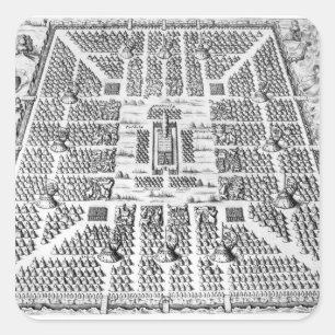 Twaalf Israëlische stammen Vierkante Sticker