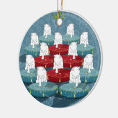 Twaalf katten drummen... keramisch ornament (Links)