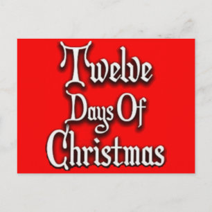 Twaalf kerstdagen feestdagenkaart