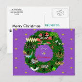 Twaalf kerstdagen feestdagenkaart (Voorkant / Achterkant)