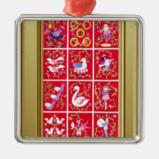 Twaalf kerstdagen, het traditionele karol metalen ornament