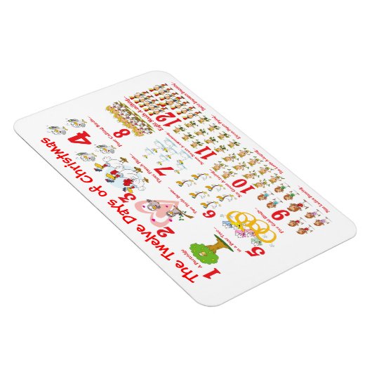Twaalf kerstdagen magneet (Rechterzijde)