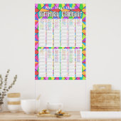 Twaalf Kleuren Aangepaste Oneindige Verjaardagskal Poster (Keuken)