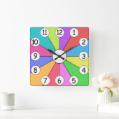 Twaalf kleuren van Bright Vierkante Klok (Huis)