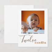 Twaalf maanden foto eerste geboorte Banner Kaart (Voorkant / Achterkant)