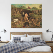 Twaalf terughoudendheid Daniel in de leeuwenkasten Canvas Afdruk (Insitu (Slaapkamer))