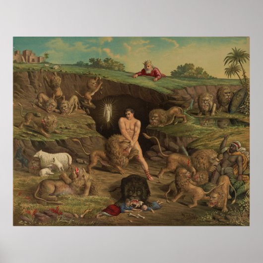 Twaalf terughoudendheid Daniel in de leeuwenkasten Poster (Voorkant)