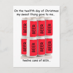 Twaalfde kerstdag feestdagenkaart