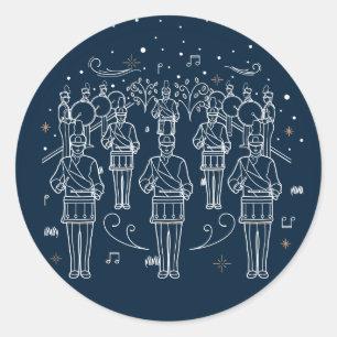 TWAALFDE KERSTDAG / Kerststickers Ronde Sticker
