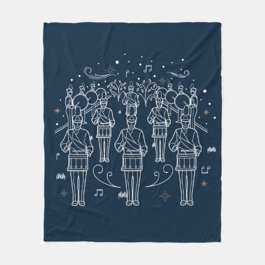 Twaalfde kerstfeestdag met dunne rugleuning fleece deken (Voorkant)