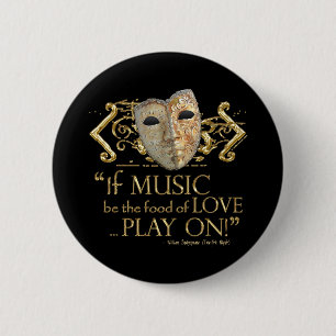 Twaalfde negen muziekprijsopgave (Gold-versie) Ronde Button 5,7 Cm