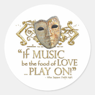 Twaalfde negen muziekprijsopgave (Gold-versie) Ronde Sticker