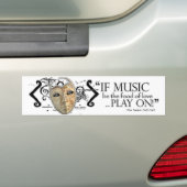 Twaalfde Night Music Quote Bumpersticker (Op auto)
