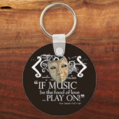 Twaalfde Night Music Quote Sleutelhanger (Voorkant)