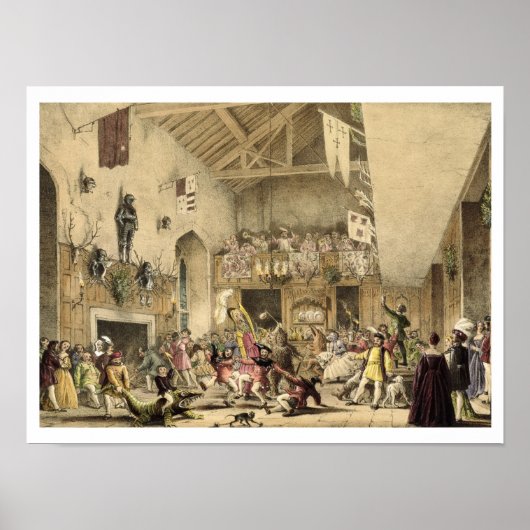 Twaalfde zondendagen in de Grote Hal, Haddon Hal Poster (Voorkant)