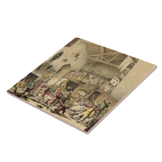 Twaalfde zondendagen in de Grote Hal, Haddon Hal Tegeltje (Zijkant)