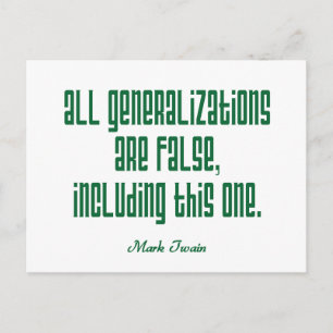 Twain over generalisaties briefkaart