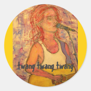 twang twang twang songstress ronde sticker