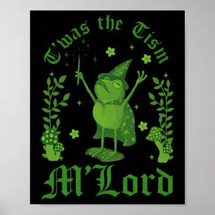 Twas het tism M'lord Grappige Kikker Heks Magie Poster