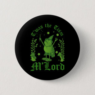 Twas Het tisme Mheer Grappige Kikker Heks Toverkra Ronde Button 5,7 Cm