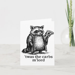Twas The Carbs Mlord Meme Gift Mannen Vrouwen Kind Kaart