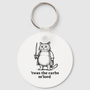 Twas The Carbs Mlord Meme Gift Mannen Vrouwen Kind Sleutelhanger