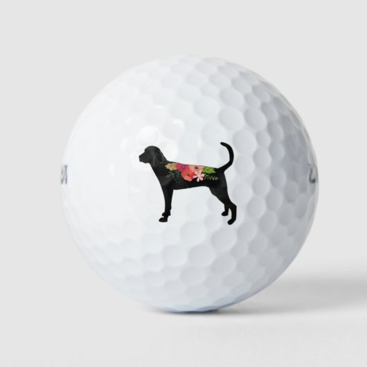 TWC Hondenras Boho Foral Silhouette Golfballen (Voorkant)