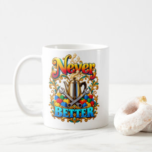 Tweakershumor 'Nooit Beter' voor koffie- en bouwst Koffiemok