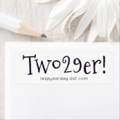 TWEE 29'ER Return Address Label (Insitu)