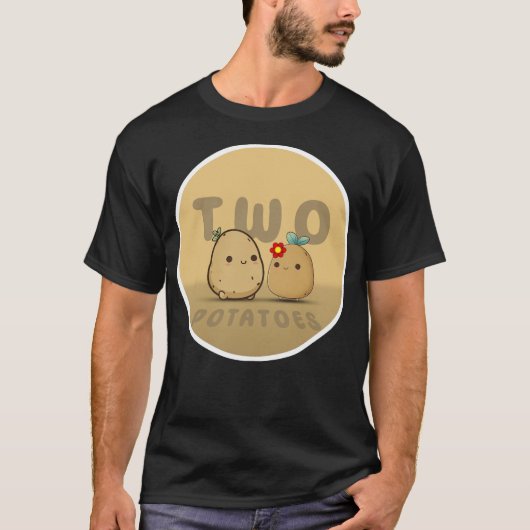 Twee aardappelen T-shirt (Voorkant)