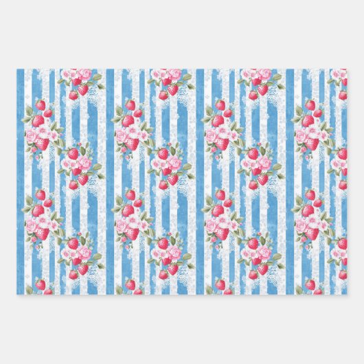 Twee aardbei en een effen kleur inpakpapier vel (Voorkant)