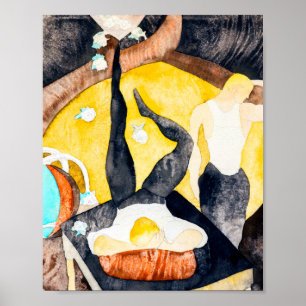 Twee Acrobat Jugglers van Charles Demuth  Poster