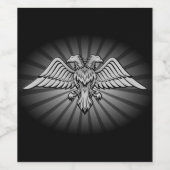 Twee adelaars wijn etiket (Enkel label)