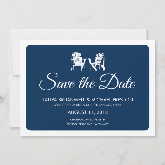 Twee Adirondack Chairs Save the Date (Voorkant)