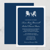 Twee Adirondack Chairs Wedding Kaart (Voorkant / Achterkant)